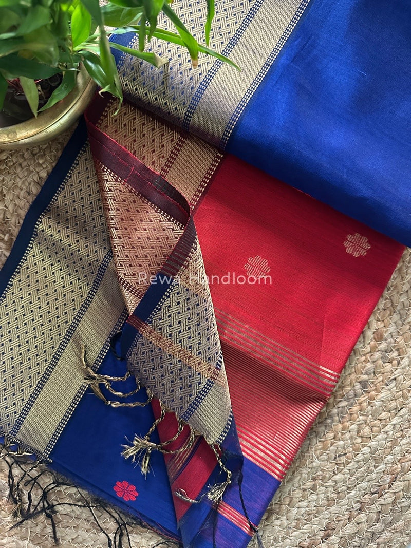 Zari Butti Maheshwari Saree