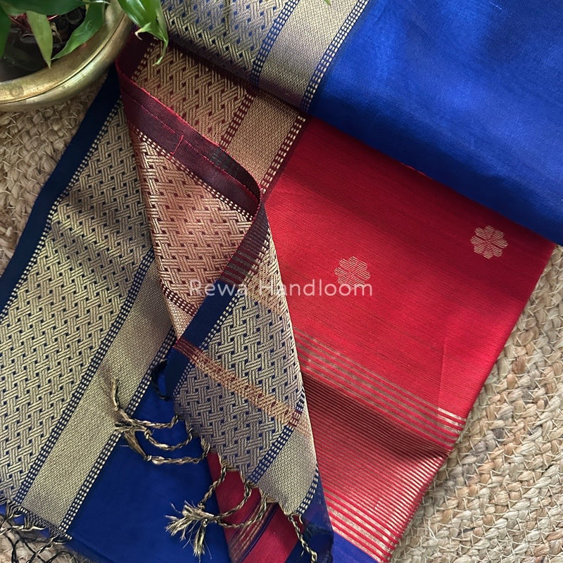 Zari Butti Maheshwari Saree