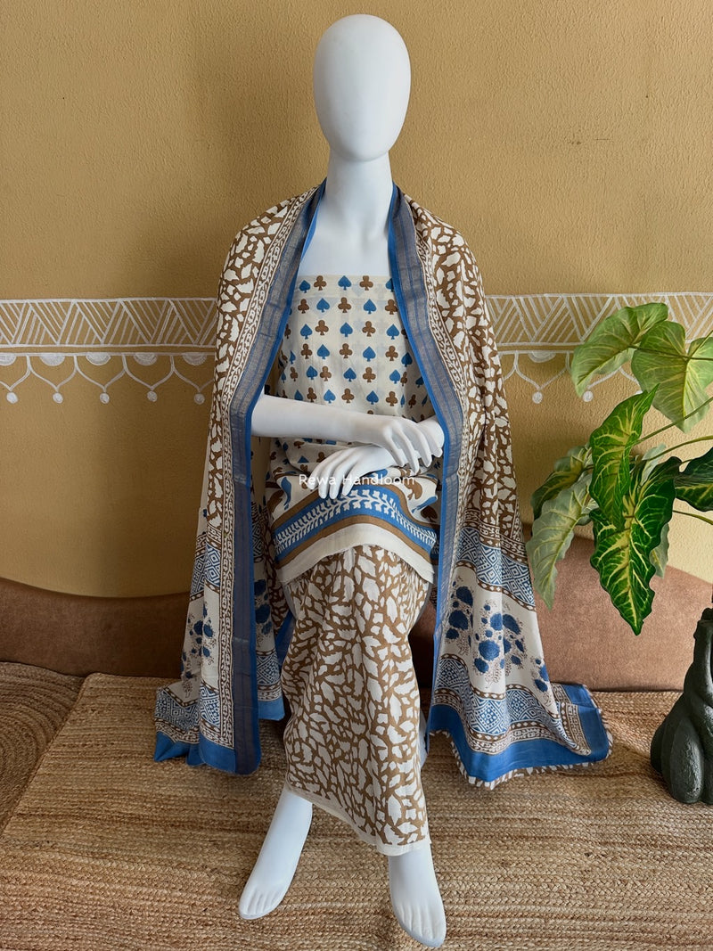 Indigo Bagh Print Suit