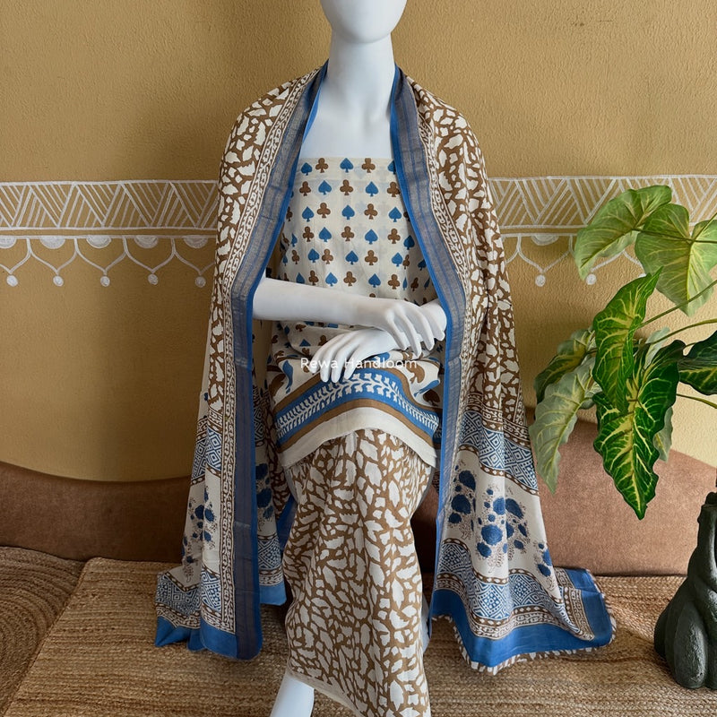 Indigo Bagh Print Suit