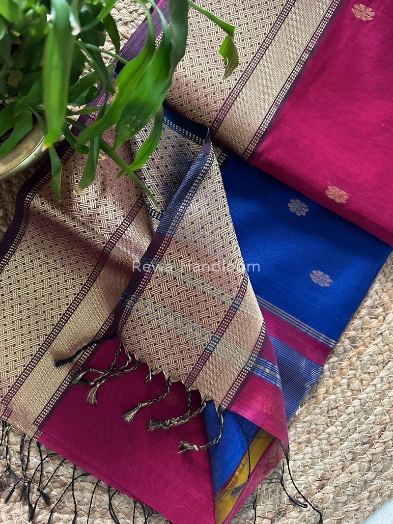 Zari Butti Maheshwari Saree