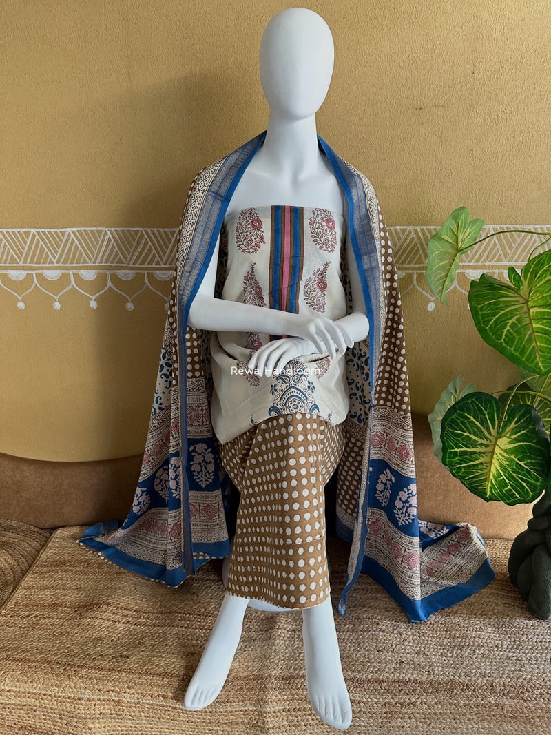 Indigo Bagh Print Suit