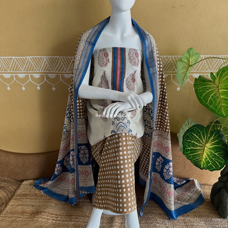 Indigo Bagh Print Suit