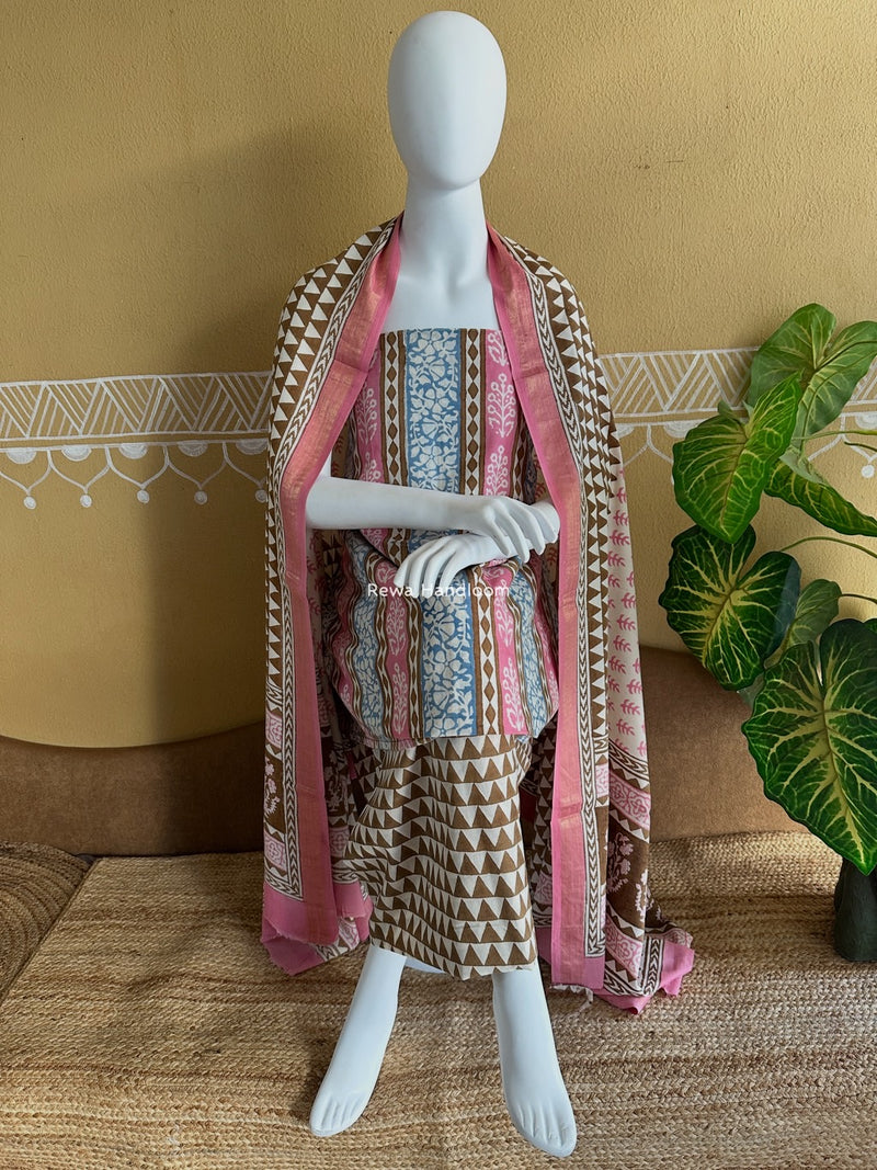 Indigo Bagh Print Suit