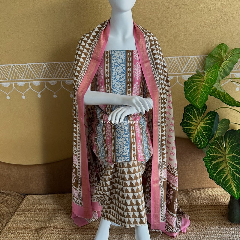 Indigo Bagh Print Suit