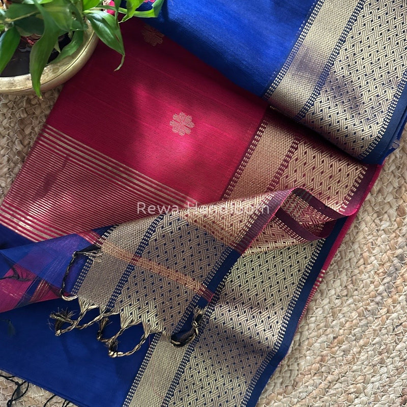 Zari Butti Maheshwari Saree