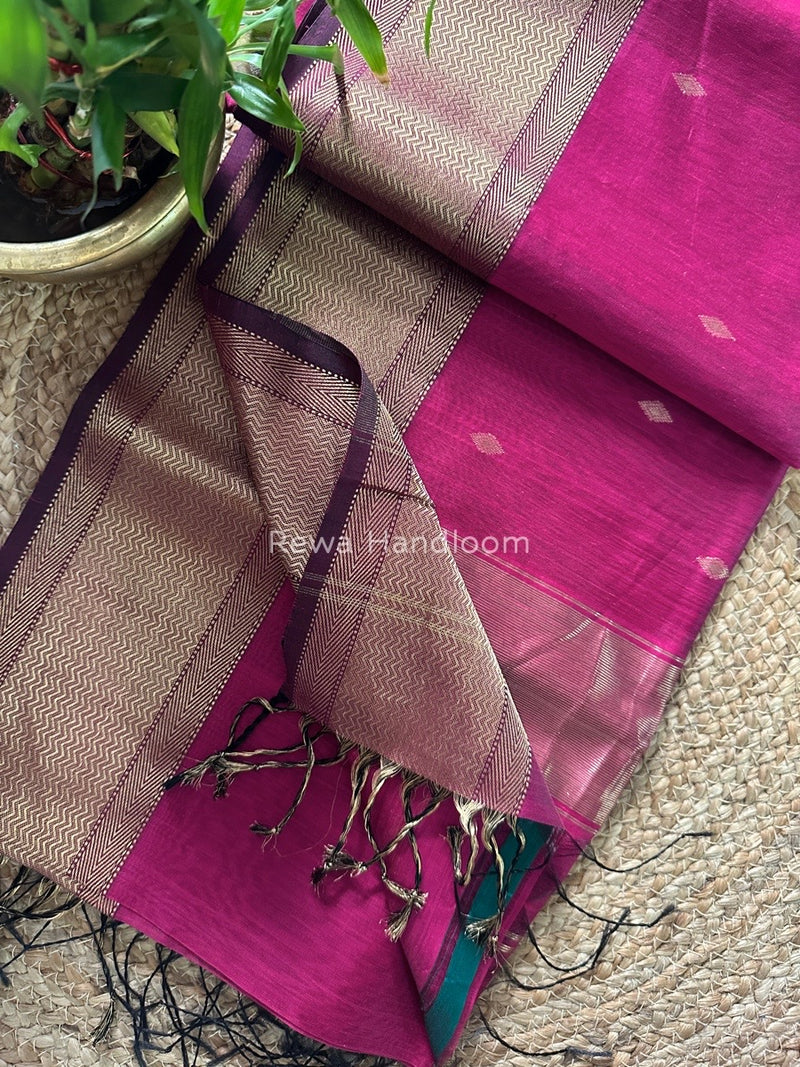 Zari Butti Maheshwari Saree