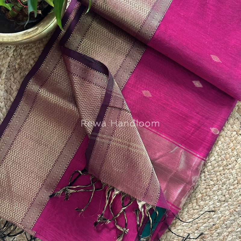 Zari Butti Maheshwari Saree