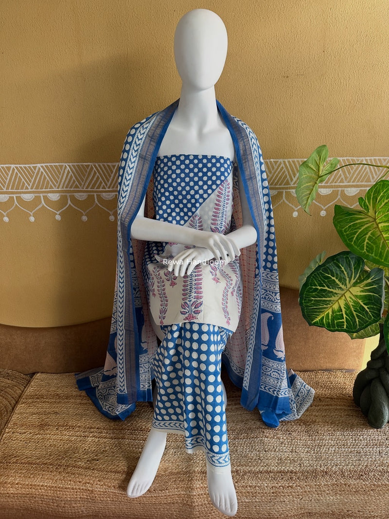 Indigo Bagh Print Suit