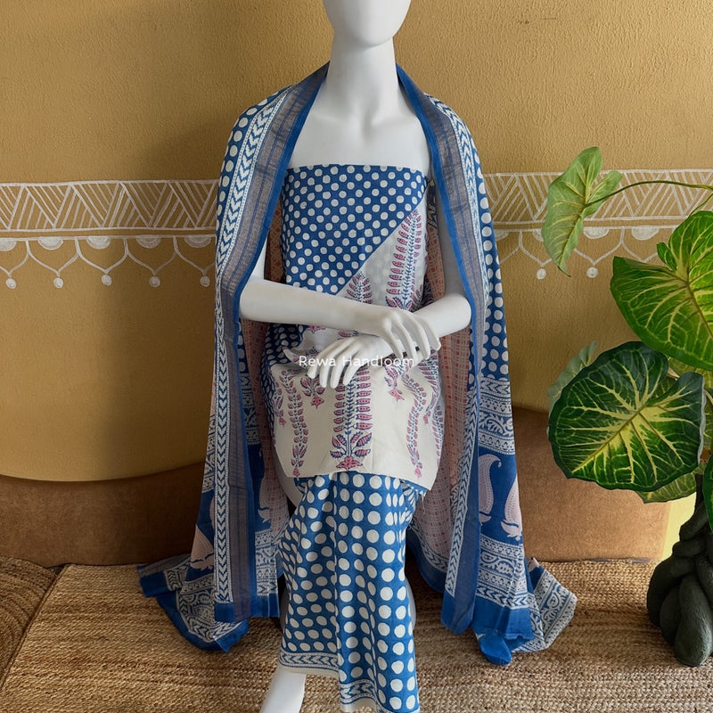 Indigo Bagh Print Suit