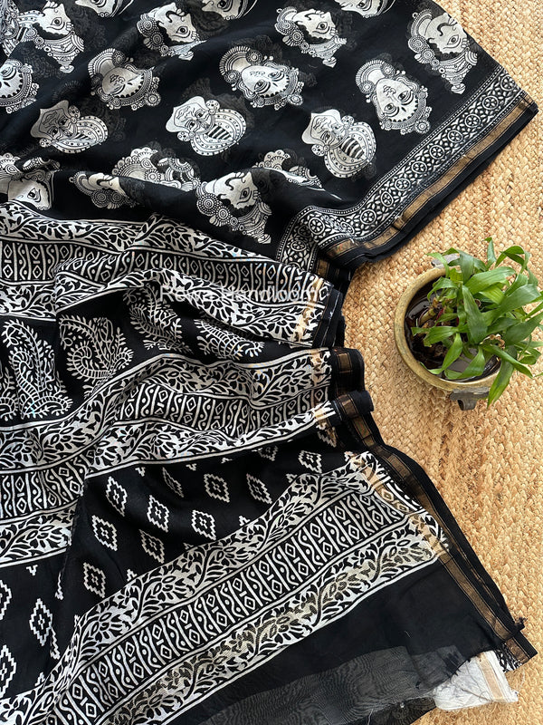  Chanderi Silk Printed Saree