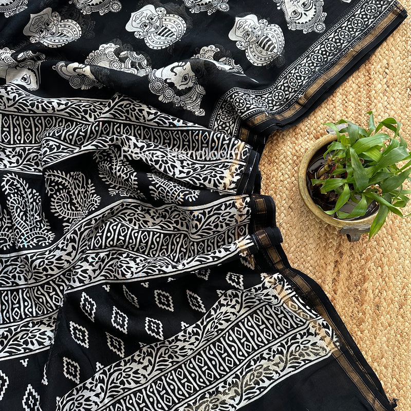  Chanderi Silk Printed Saree