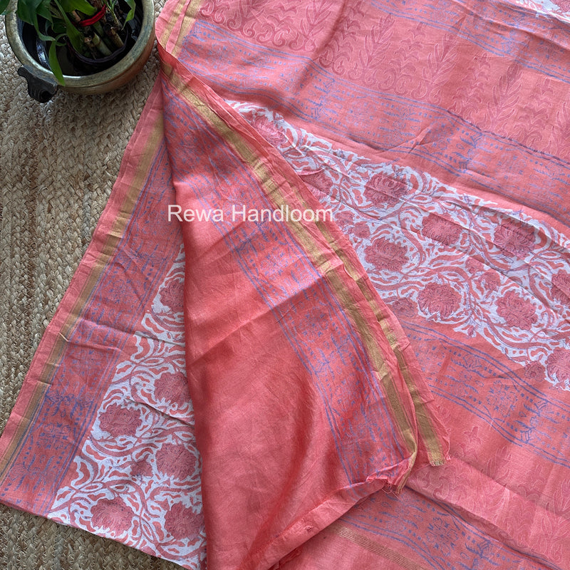  Chanderi Silk Printed Saree