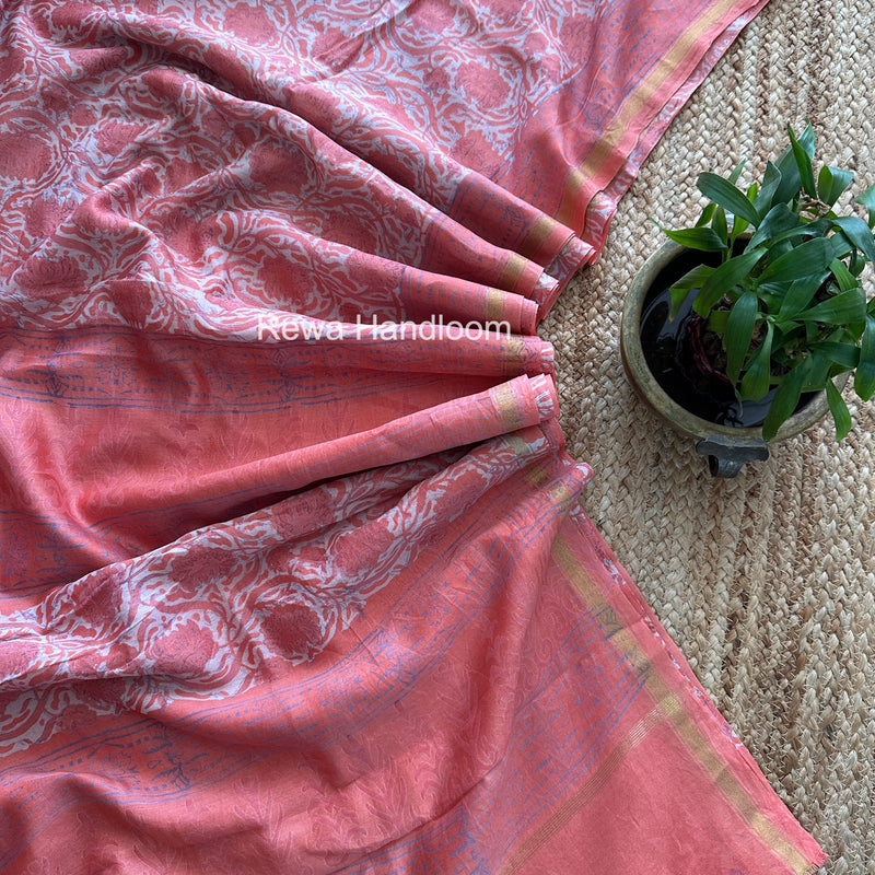  Chanderi Silk Printed Saree