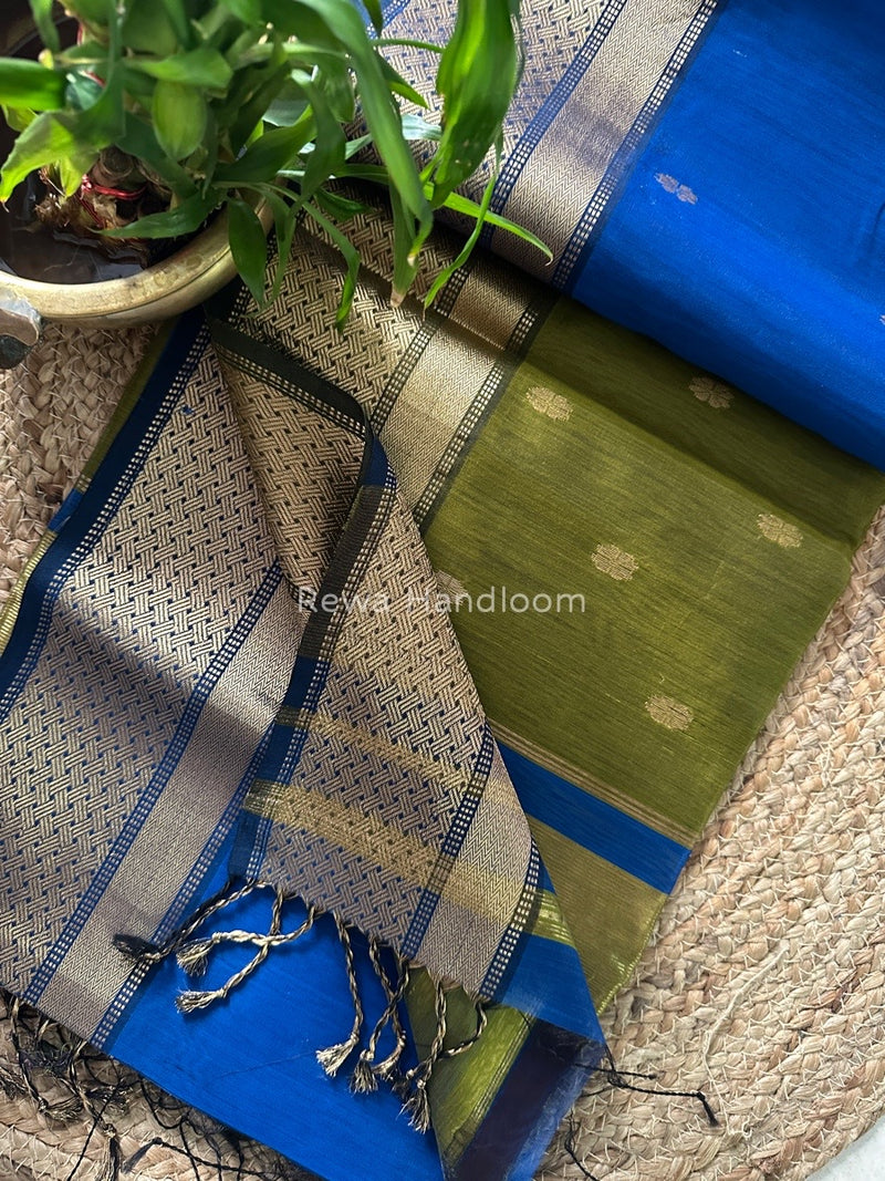 Zari Butti Maheshwari Saree