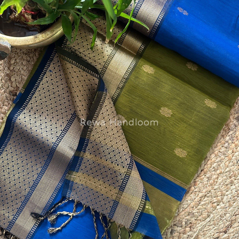 Zari Butti Maheshwari Saree