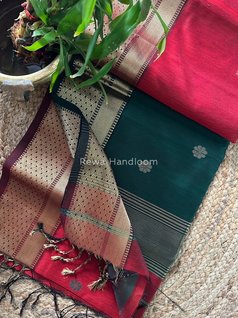 Zari Butti Maheshwari Saree