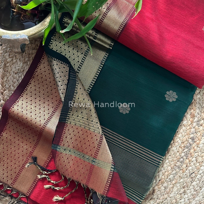 Zari Butti Maheshwari Saree