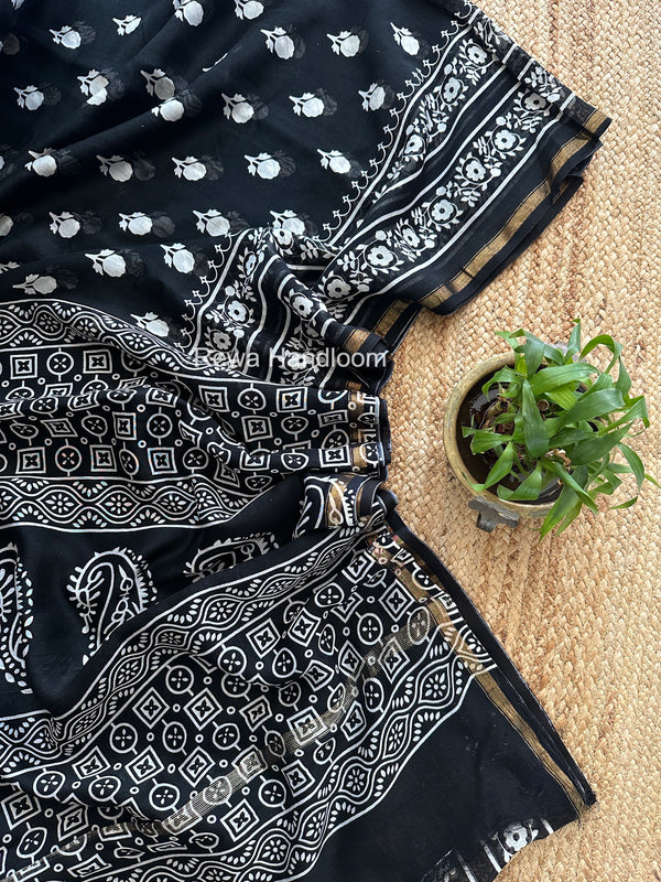 Chanderi Silk Printed Saree