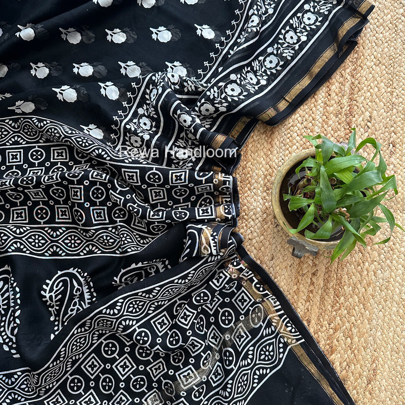  Chanderi Silk Printed Saree