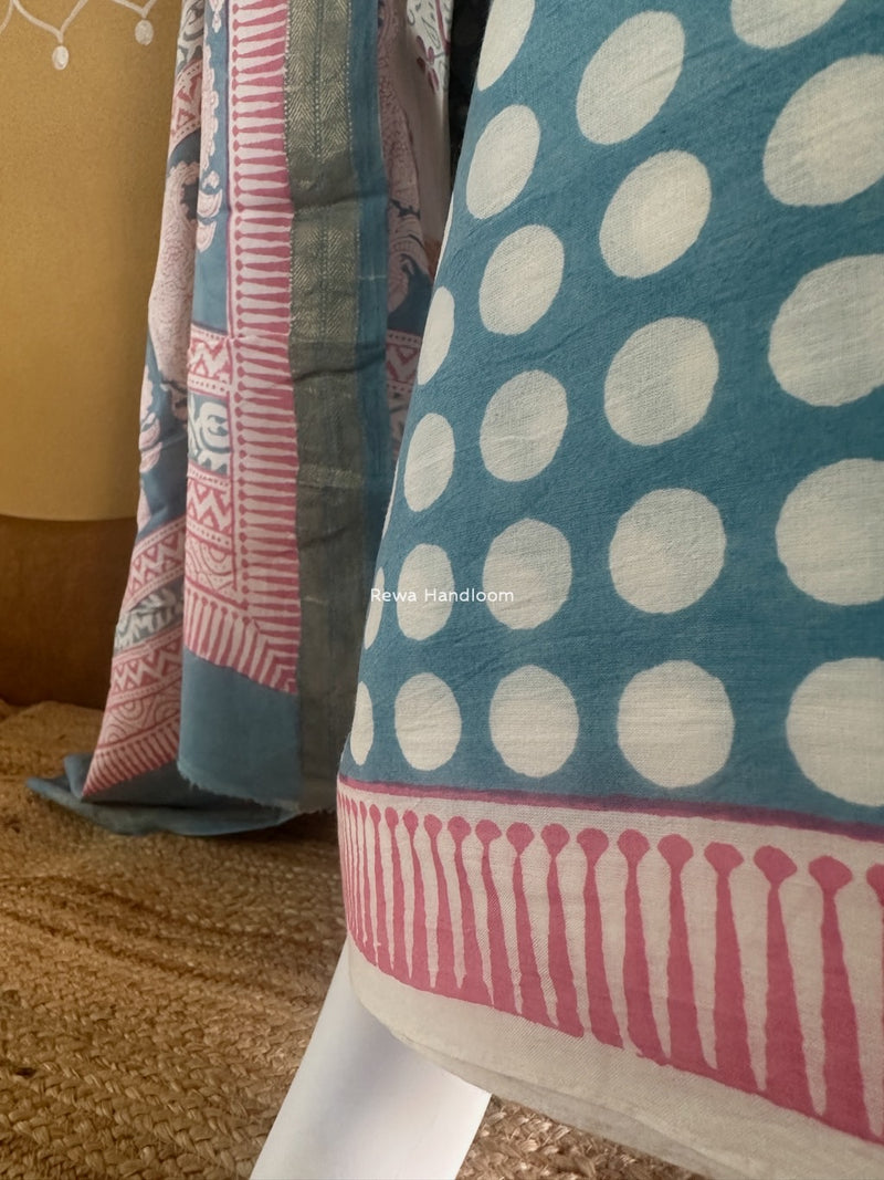 Indigo Bagh Print Suit