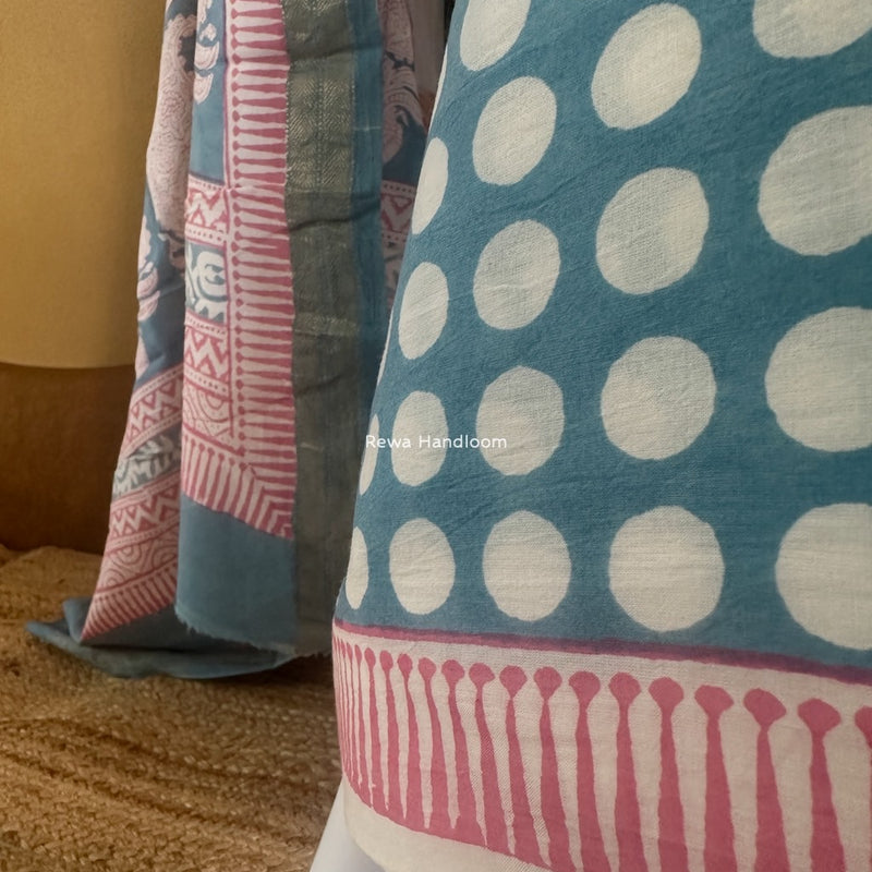 Indigo Bagh Print Suit
