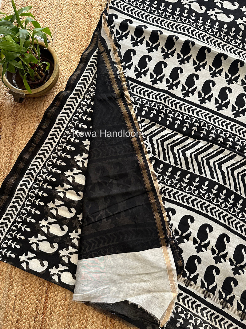  Chanderi Silk Printed Saree