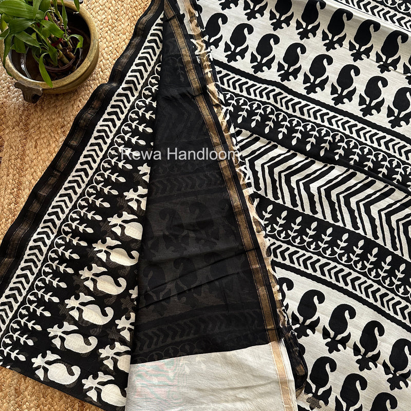  Chanderi Silk Printed Saree