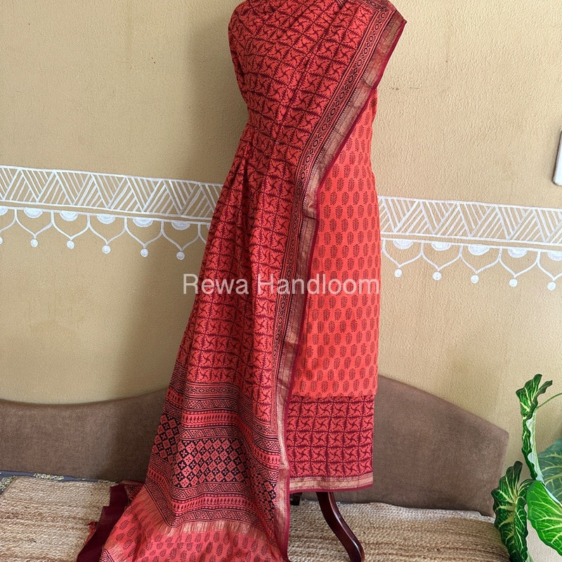 Maheshwari Bagh Print Suit