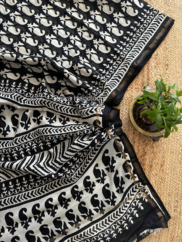  Chanderi Silk Printed Saree