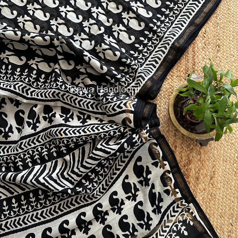  Chanderi Silk Printed Saree