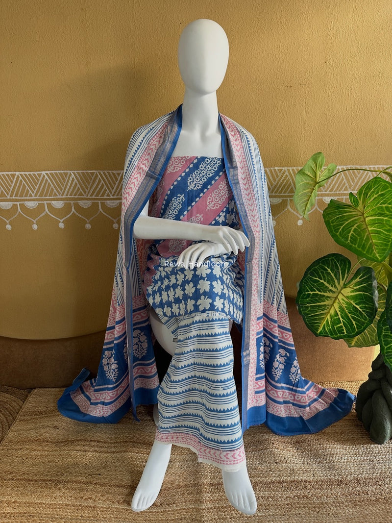 Indigo Bagh Print Suit
