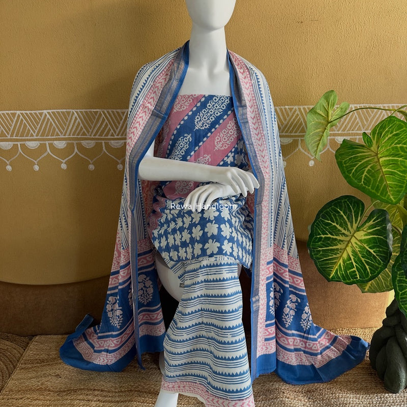 Indigo Bagh Print Suit