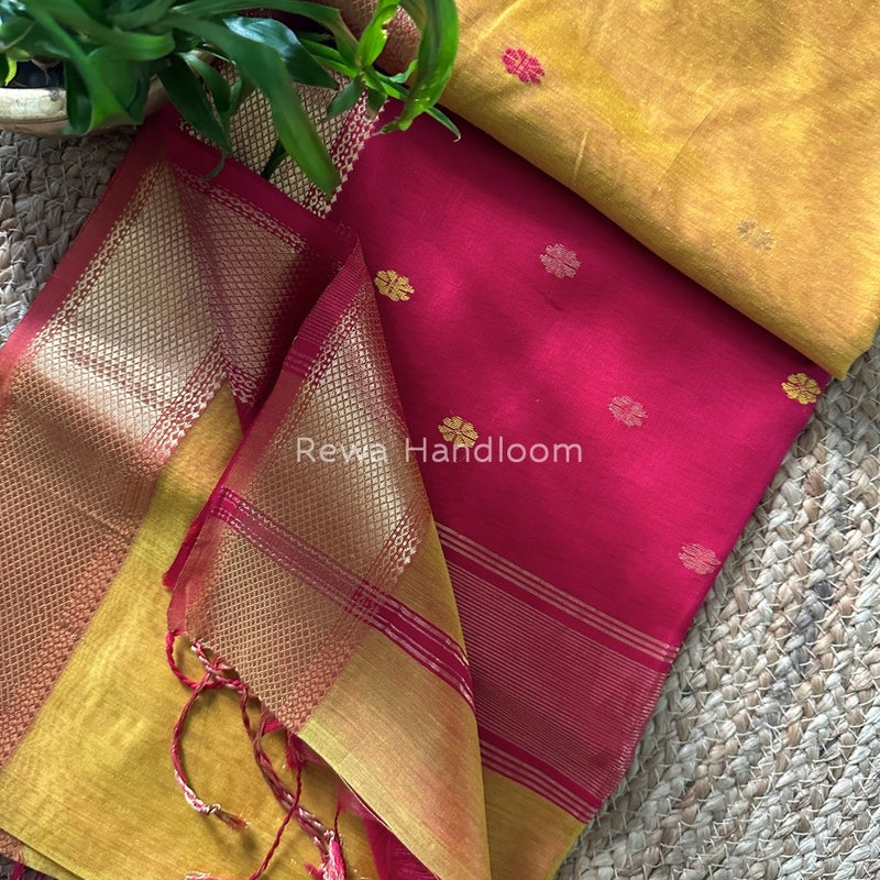 Zari Butti Maheshwari Saree