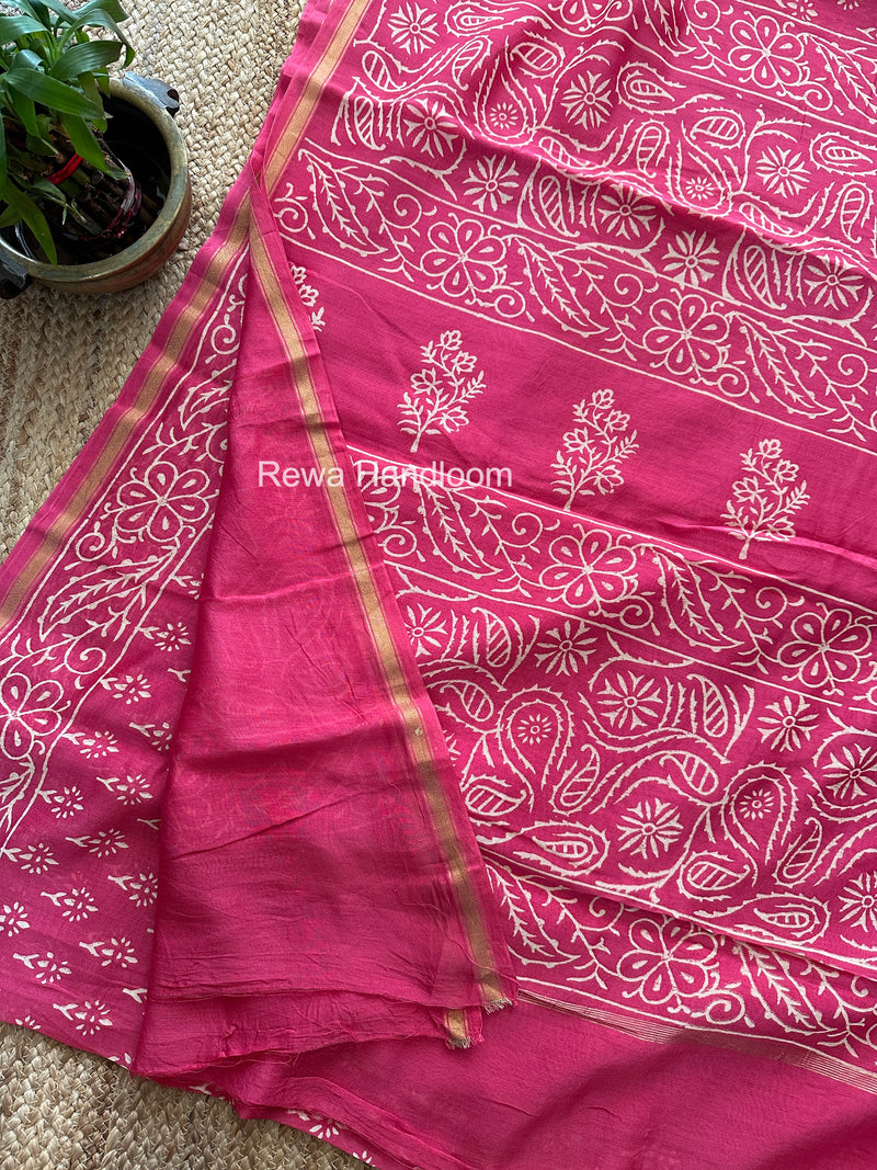  Chanderi Silk Printed Saree