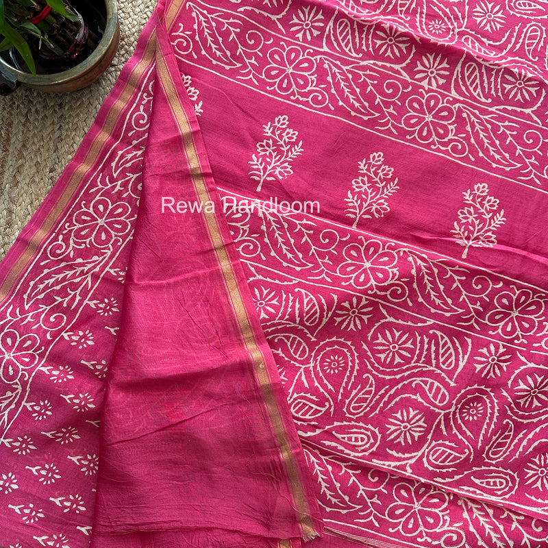  Chanderi Silk Printed Saree
