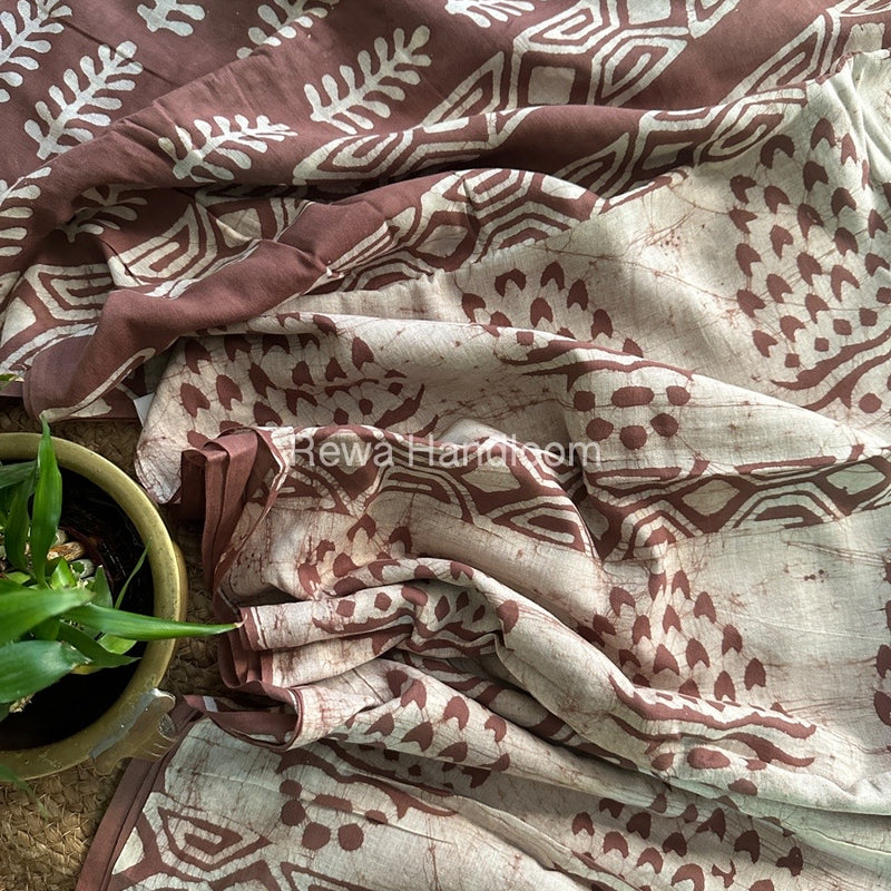 Onion Pink Cotton Printed Saree CS024