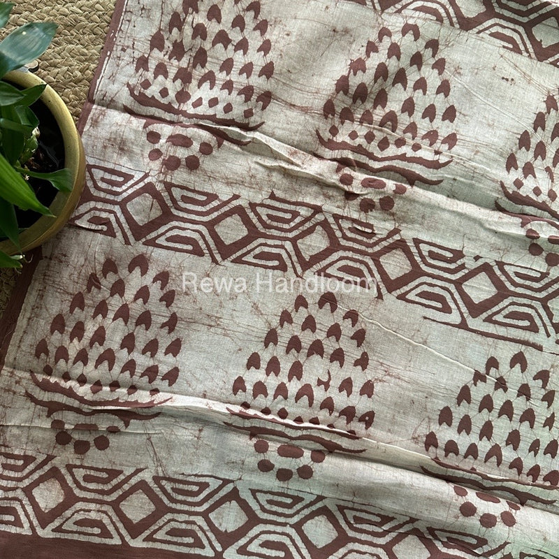 Onion Pink Cotton Printed Saree CS024