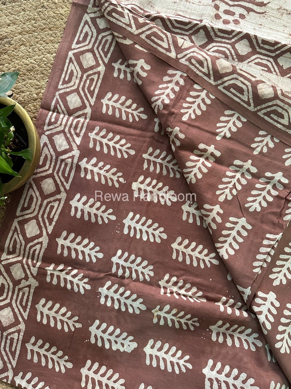 Onion Pink Cotton Printed Saree CS024
