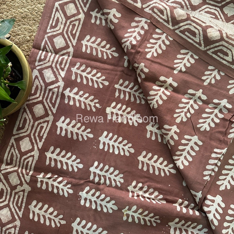 Onion Pink Cotton Printed Saree CS024