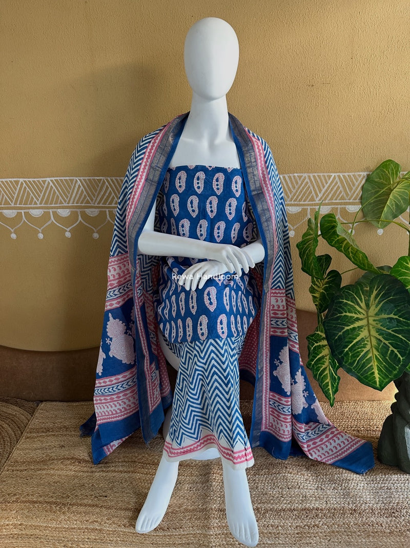 Indigo Bagh Print Suit