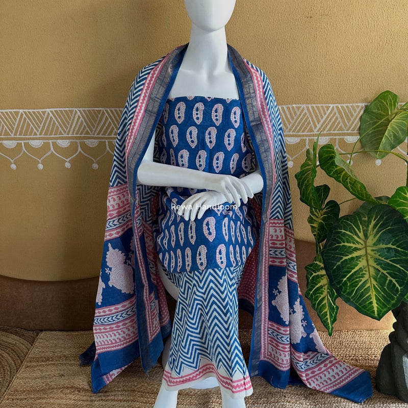 Indigo Bagh Print Suit