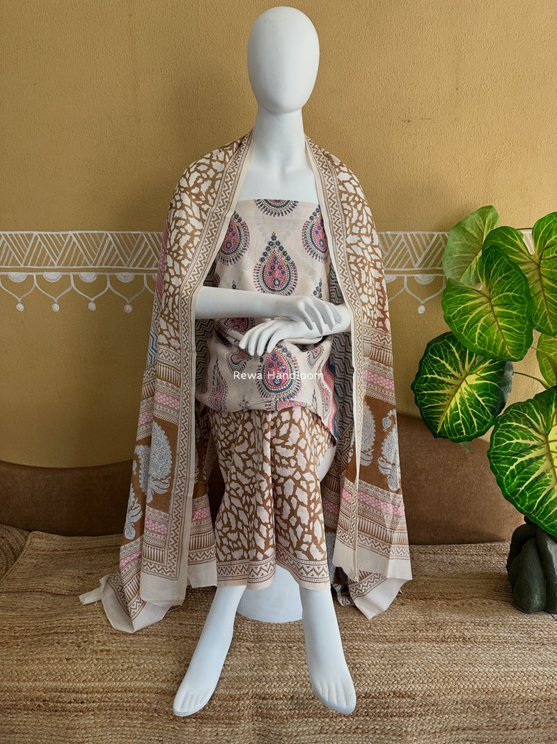 Indigo Bagh Print Suit