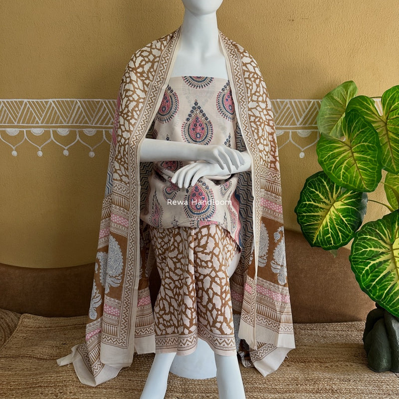 Indigo Bagh Print Suit