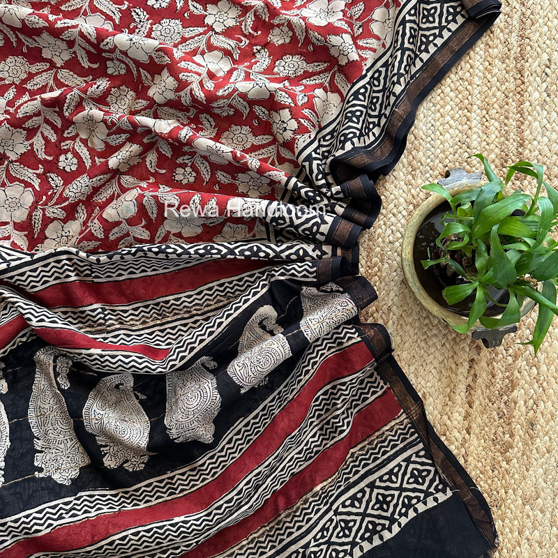  Chanderi Silk Printed Saree