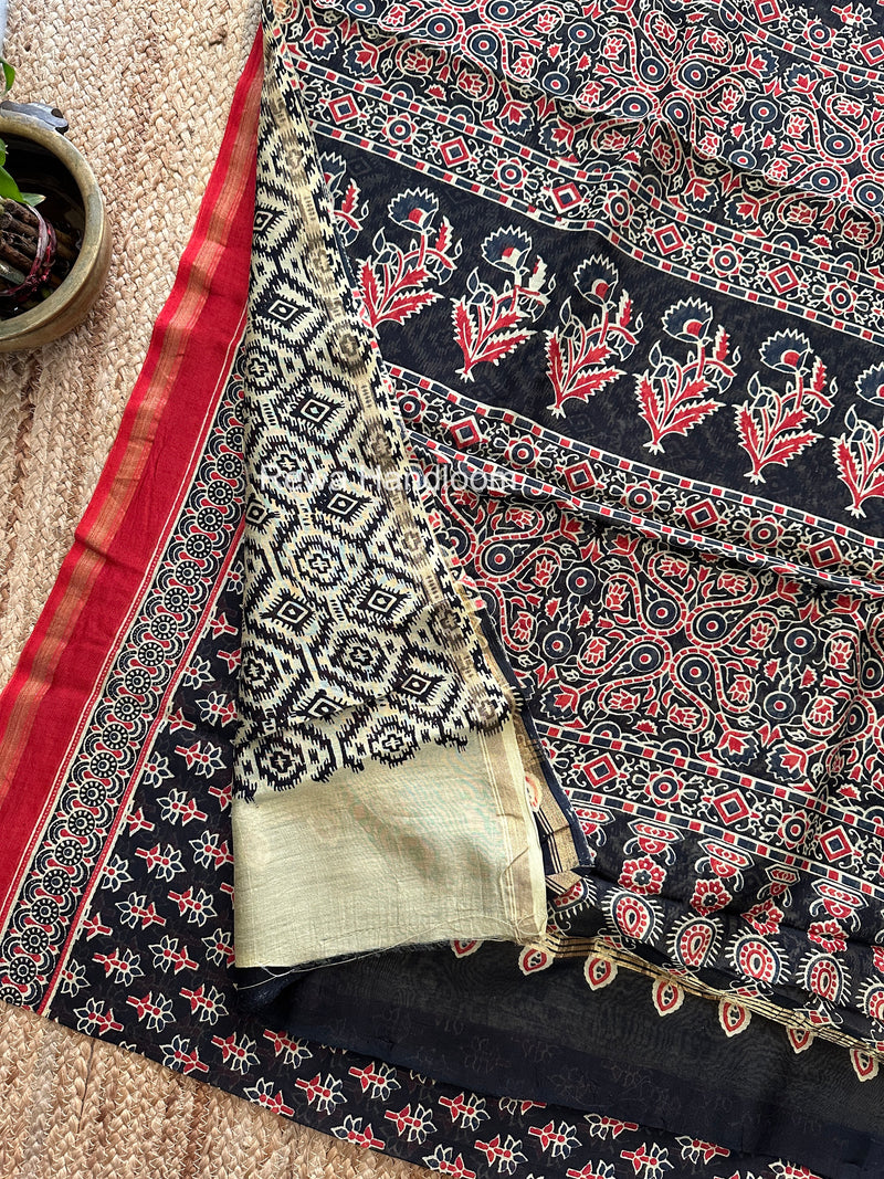  Chanderi Silk Printed Saree