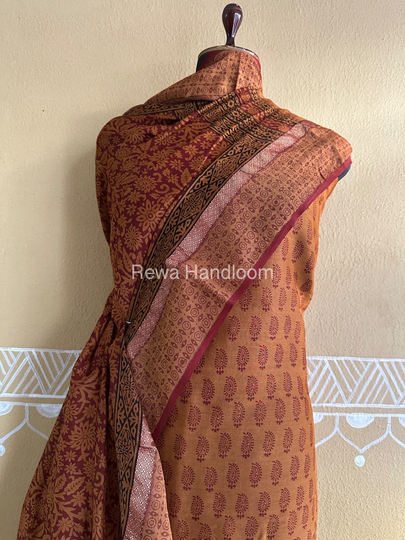 Maheshwari Mustard Bagh Print Suit BSP0180