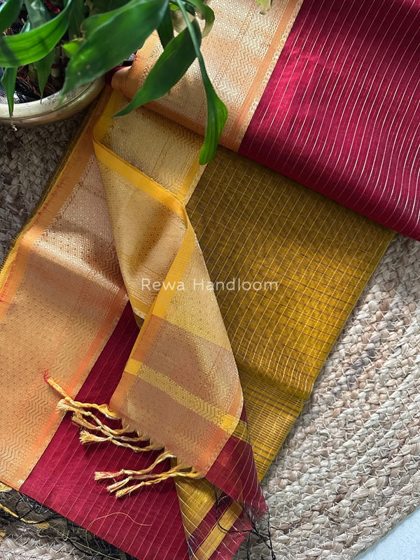 Maheshwari Zari Linning Saree