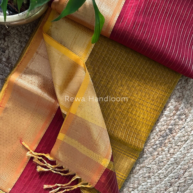 Maheshwari Zari Linning Saree