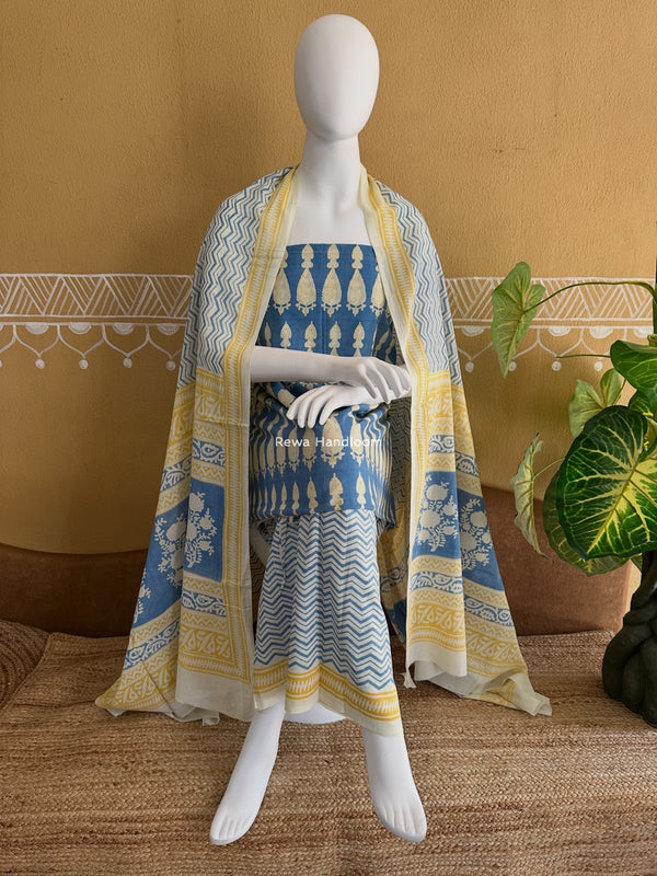 Indigo Bagh Print Suit